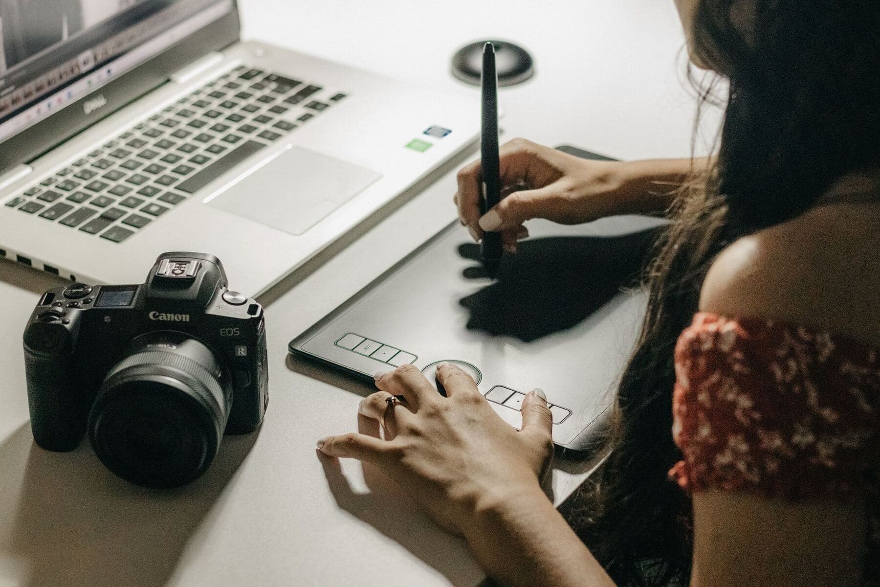 Designer working on a tablet