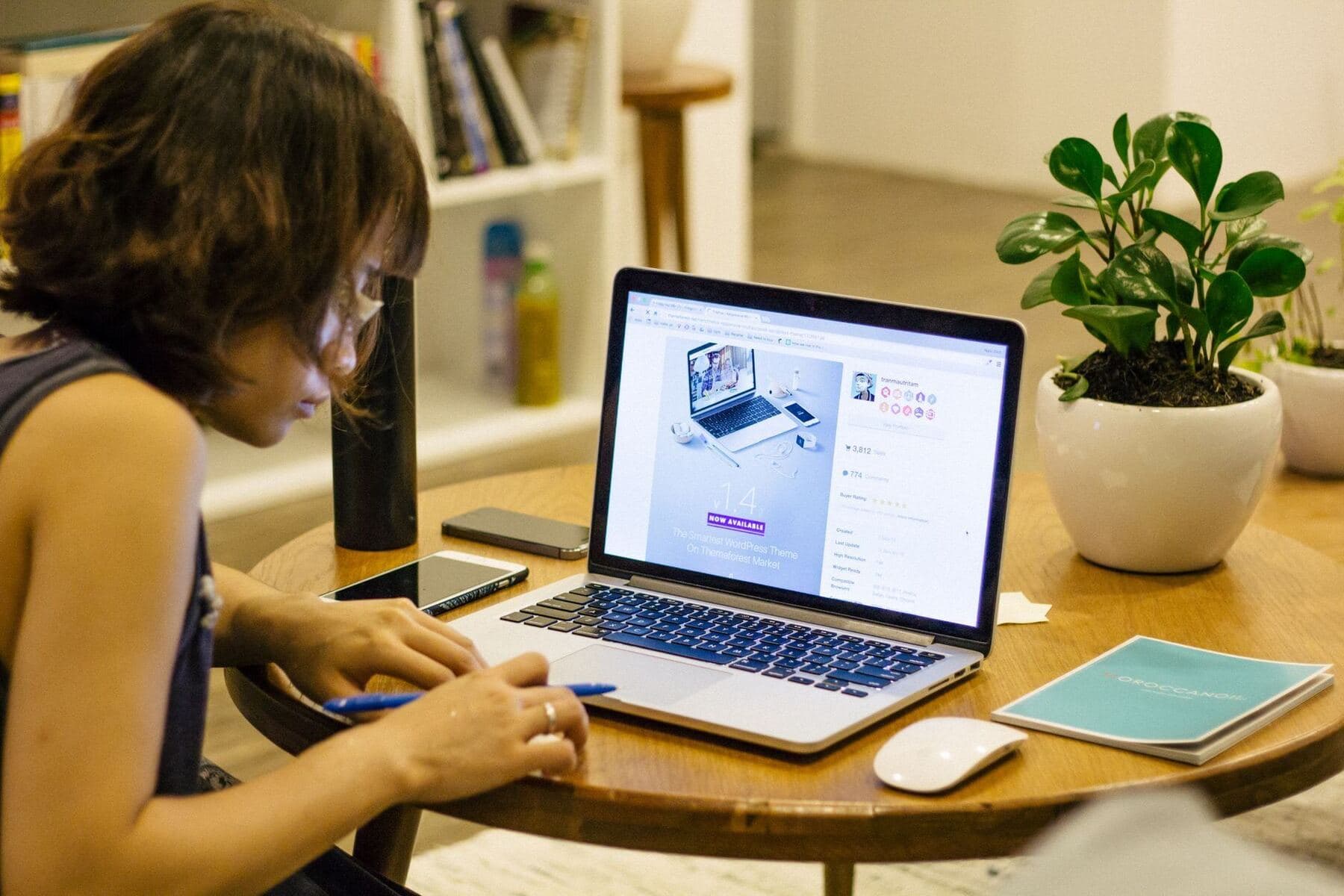 Freelancer working from a home office