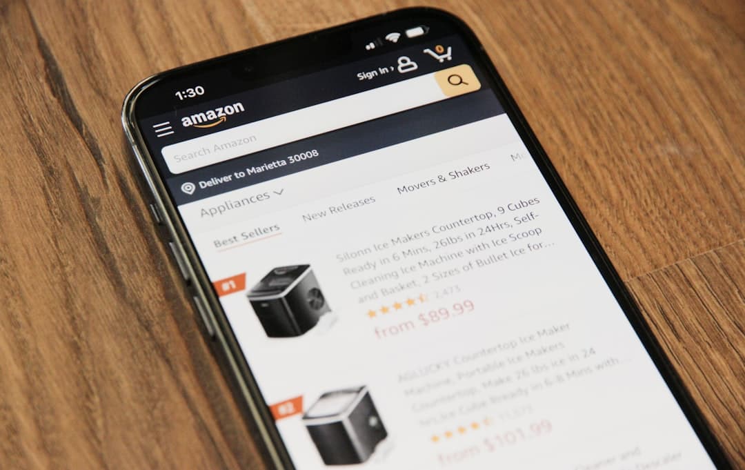A checkout page on a phone, the kind of link a pin can point straight at