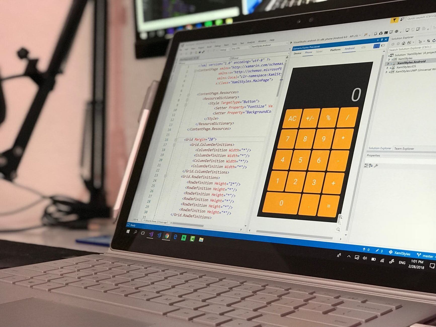 Laptop showing design software used to generate pins
