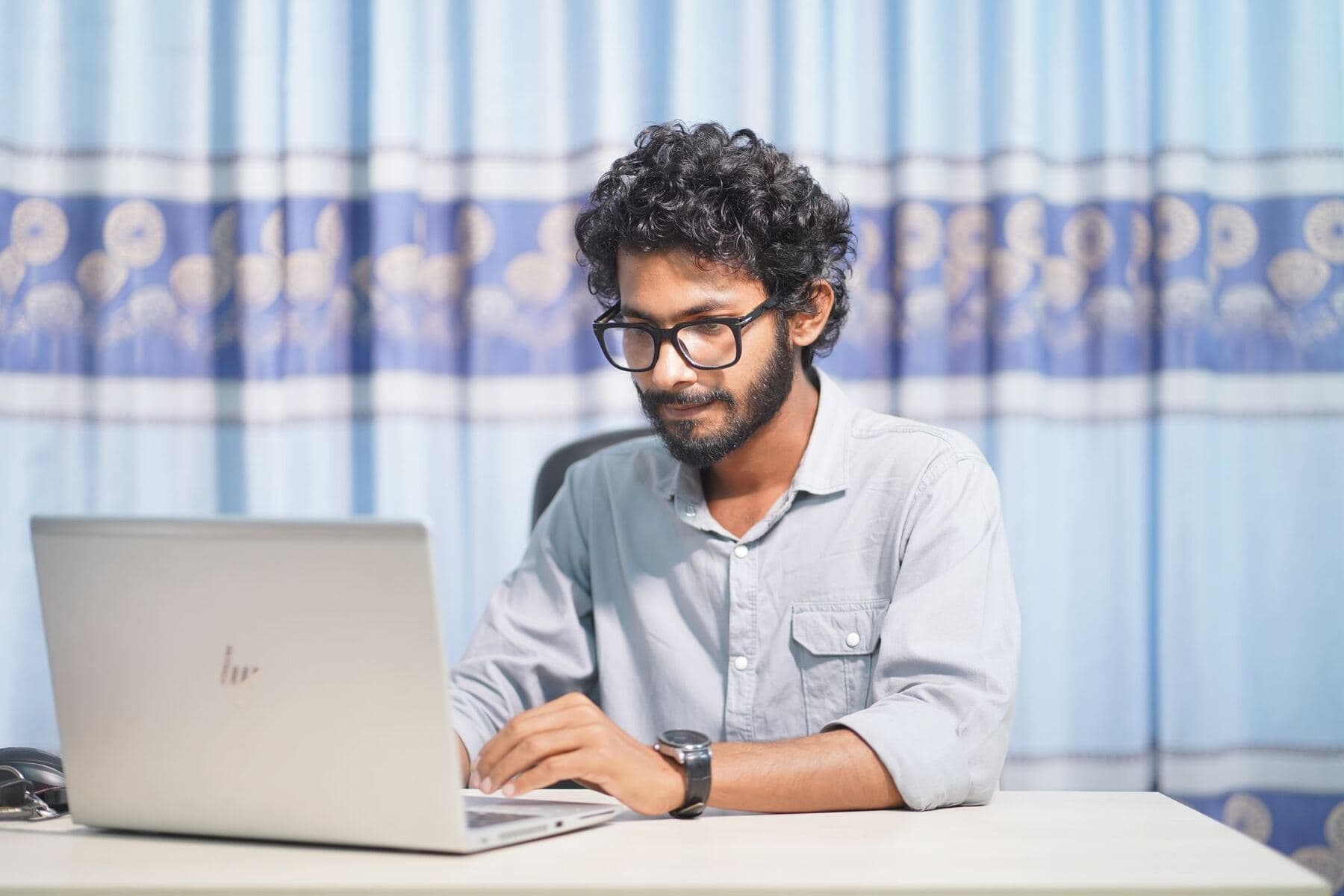 Developer working on a laptop