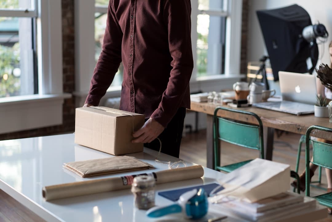 Packing a customer order, the outcome a Pinterest click is meant to produce