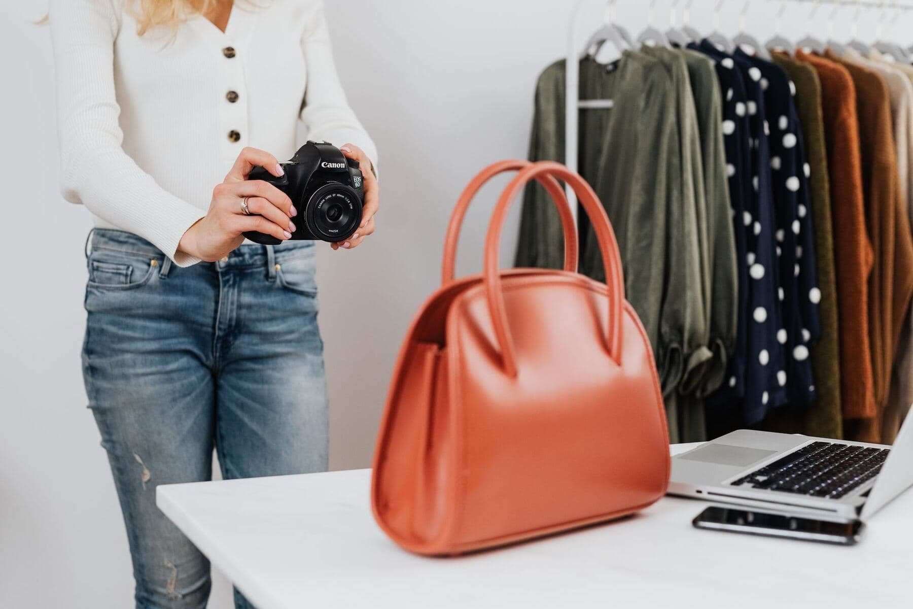 Online store product photography setup
