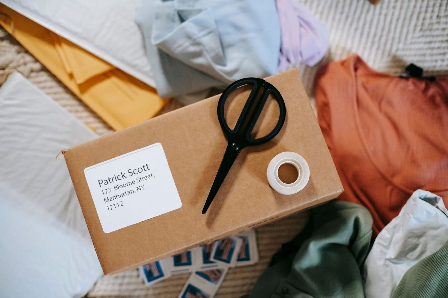 Packing parcels for shipping after a Pinterest-driven order