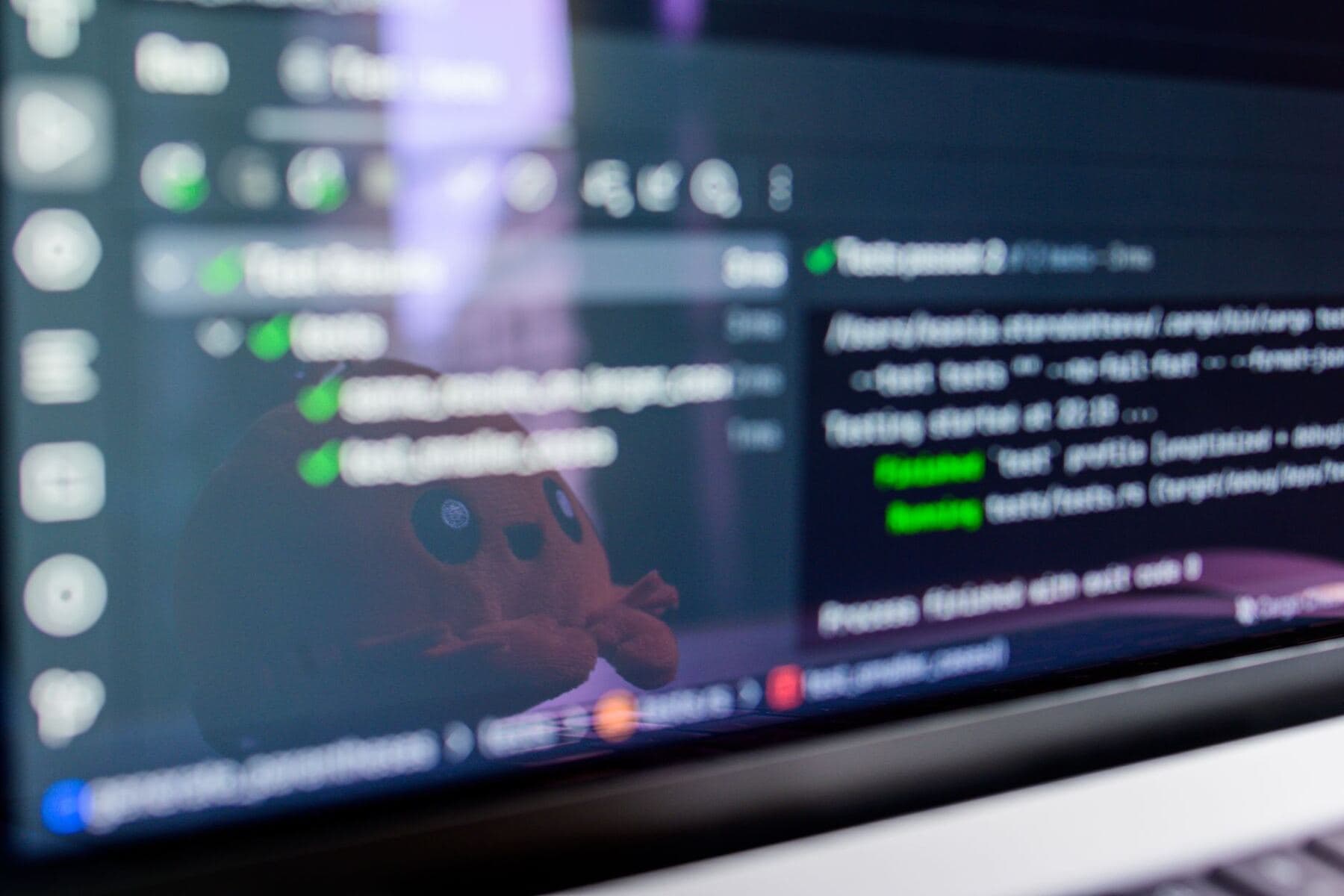 Software tools open on a laptop screen