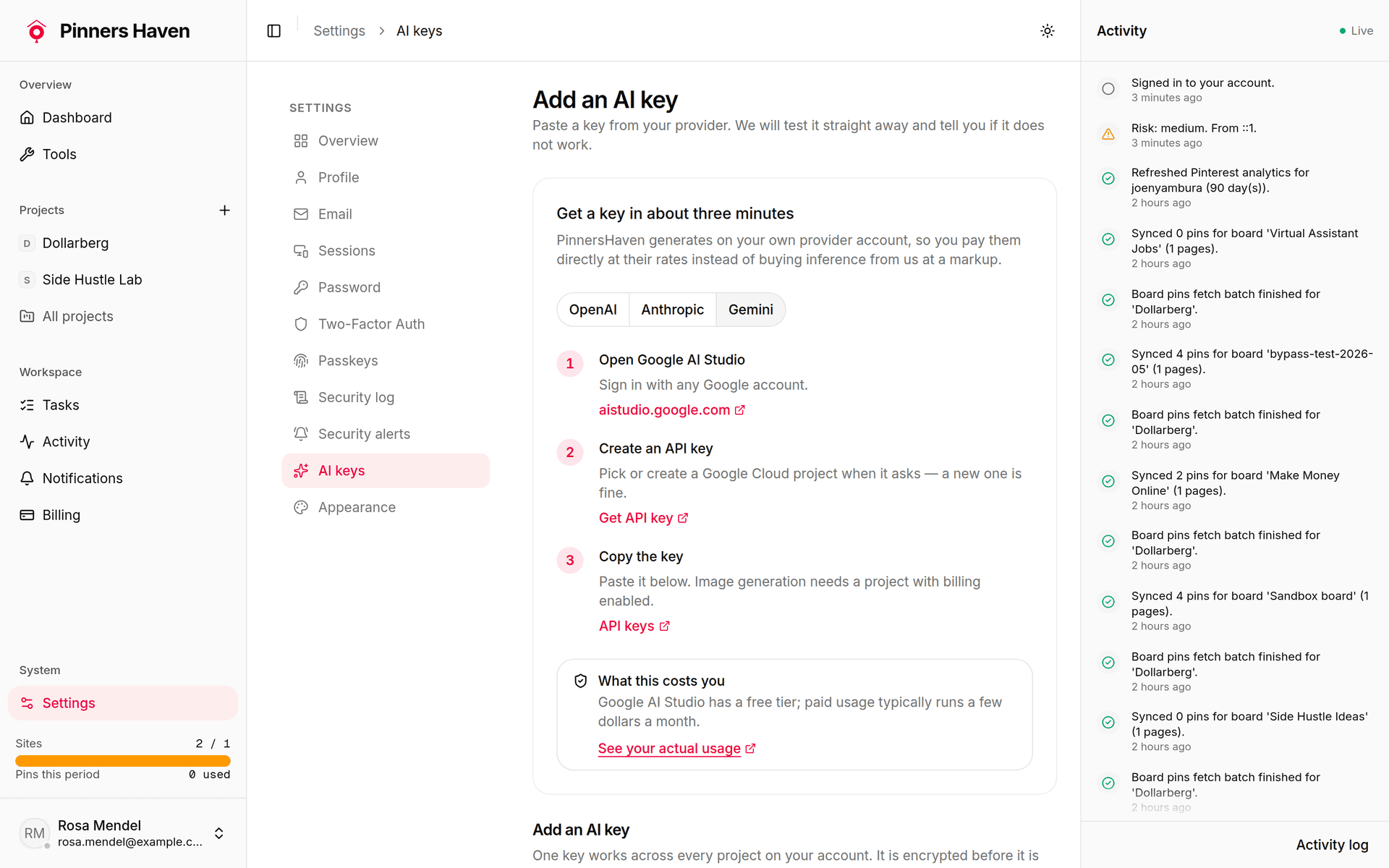 The Gemini walkthrough